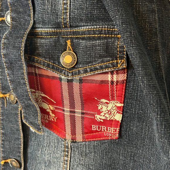 Burberry London Denim Coat / Shirt Dress – Vintage Early 2000s – Size M - Picture 3 of 9